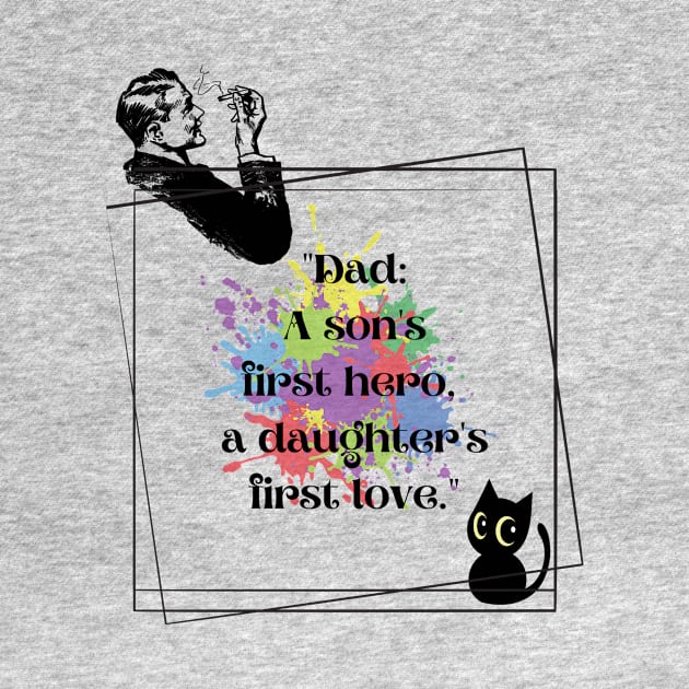 father, son, daughter by Flower Tee